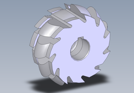 3d model of shaped cutter made in solidworks