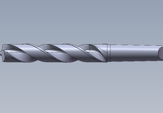 3d spiral drill model made in solidworks