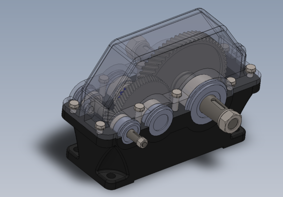 3d model of 1Ts2U-160 gearbox