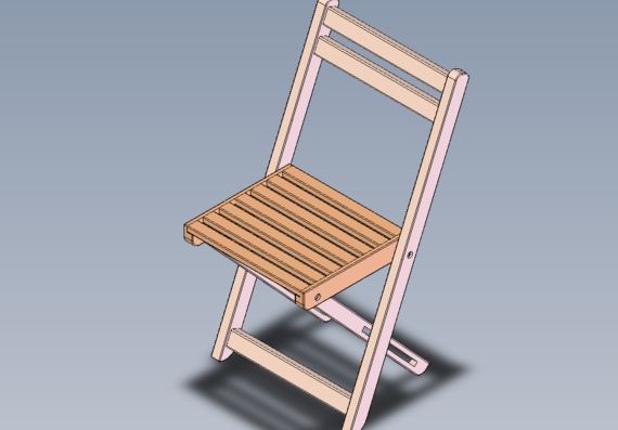 3d folding chair model
