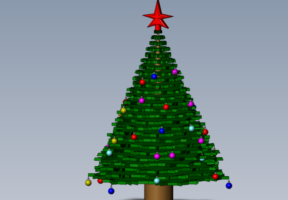 3d model of the Christmas tree