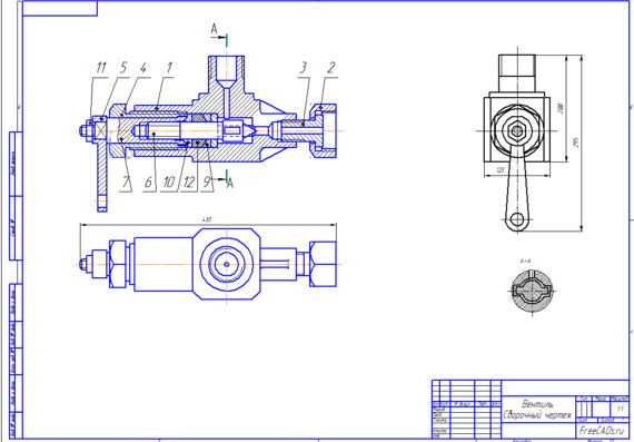 Valve assembly drawing