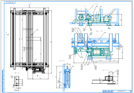 Assembly drawings of conveyors