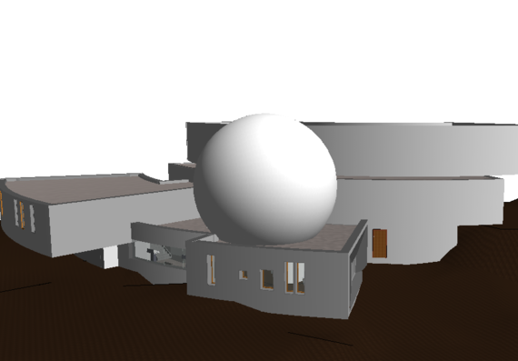 Научный центр - 3D модель в sketchup