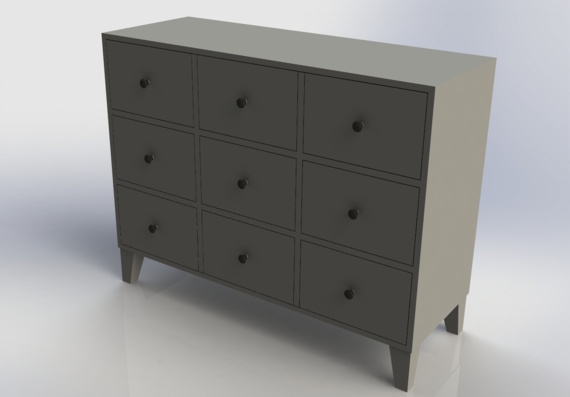 3D cabinet model from Ikei
