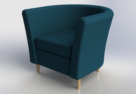 Кресло - мебель из икеи - 3D модель
