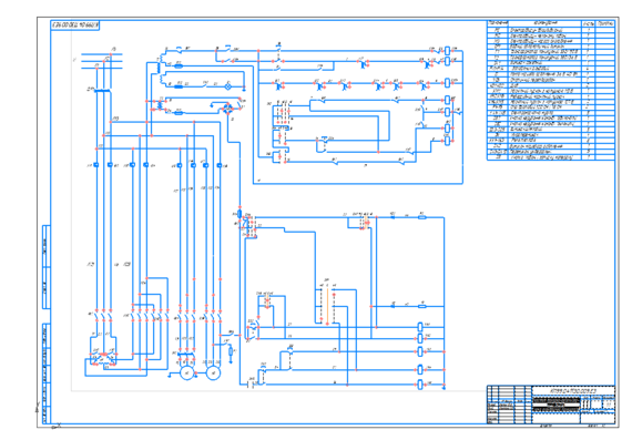 Lathe-turret machine 1H318 - electrical circuit diagram