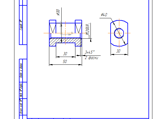 Threaded joint, assembly drawing