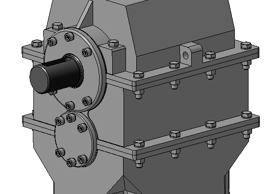 Coaxial two-stage reduction gear (vertical)
