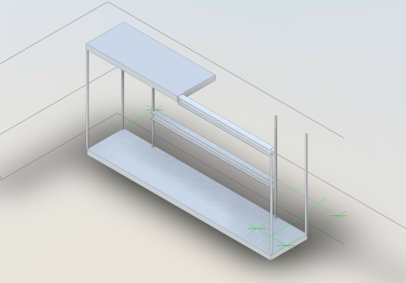 Calculation of steel structure for balcony