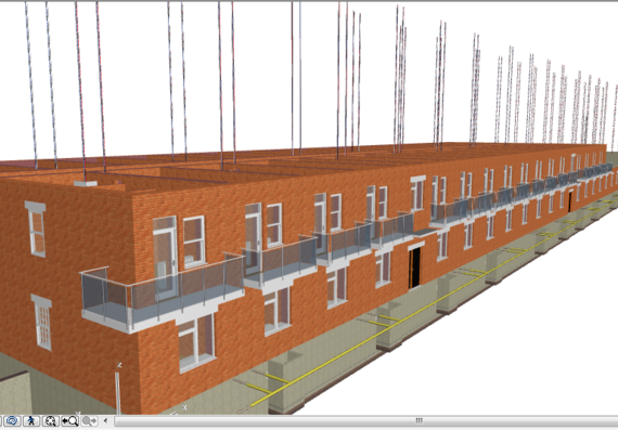 The house for 169 apartments with heating on the 2nd and 3rd floor will be executed in the ArchiCAD program.