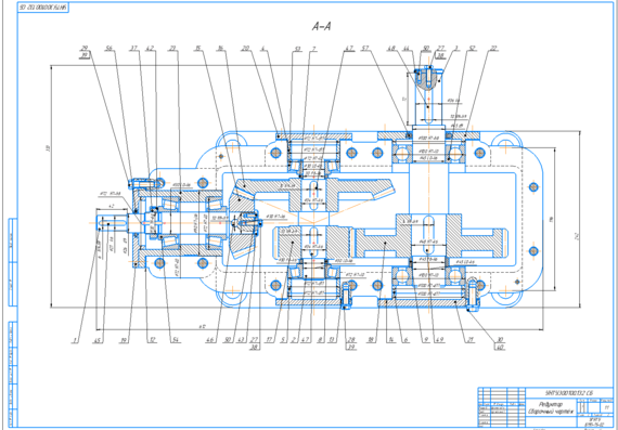 Conveyor drive, gearbox assembly drawing
