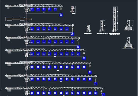 Structures of tower crane TDK-10.215 for development of PPRK