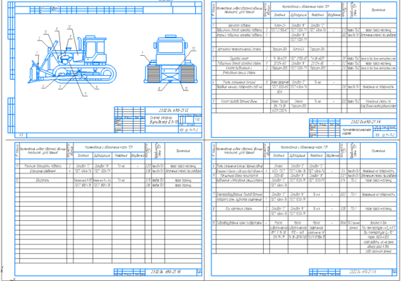 Bulldozer DZ-53 Chemical Mechanical Lubrication Chart