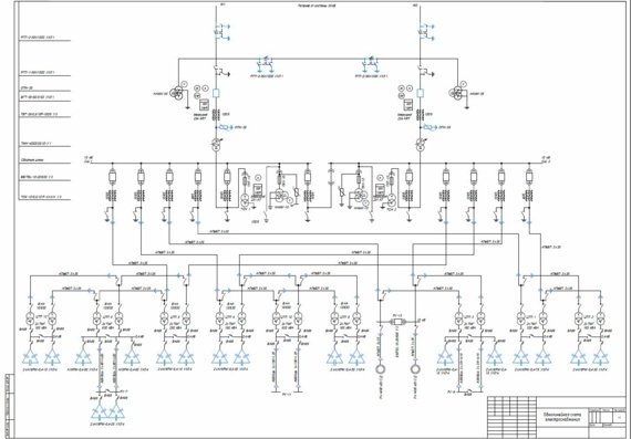 Plant Plot Plan and its single-line power supply diagram