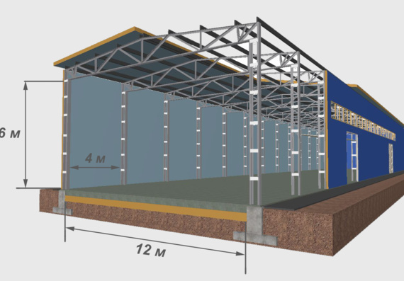Store and storage room of light steel structures