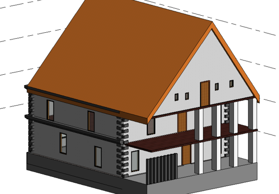 Two-story house in revit
