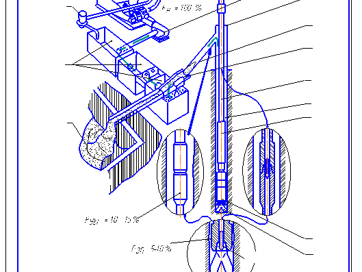 Hydraulic diagram of wells