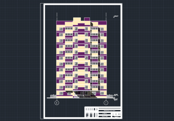 Twelve-story building with non-residential ground floor