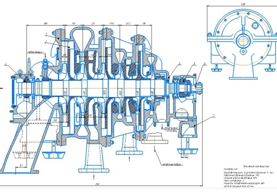 Centrifugal compressor 43TSKO-160/15 Assembly drawing
