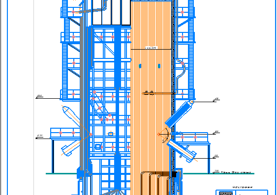 Cross section of TP-170 boiler