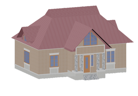 Двухэтажный дом 3D