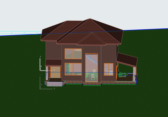 Project of a two-story country building