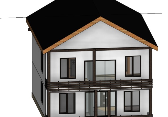 Two-storey private house in revit