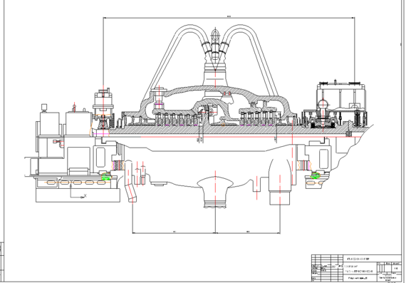Section of HPC turbine PT-140/165-130/15