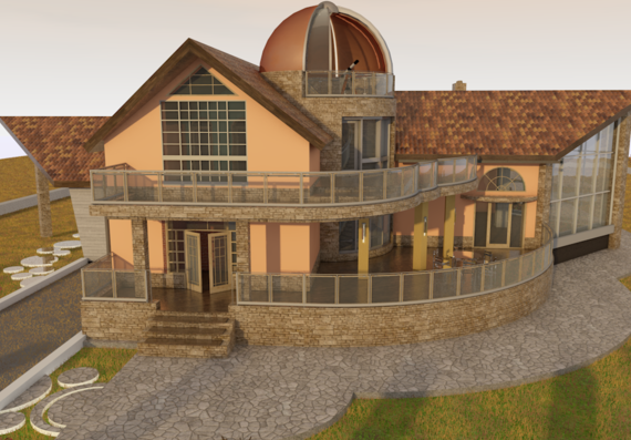 A residential building for an astronomer with an observatory