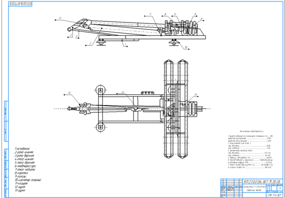 Drawings of current collector TA-160-3200 of electric locomotive 2ES6 Sinara