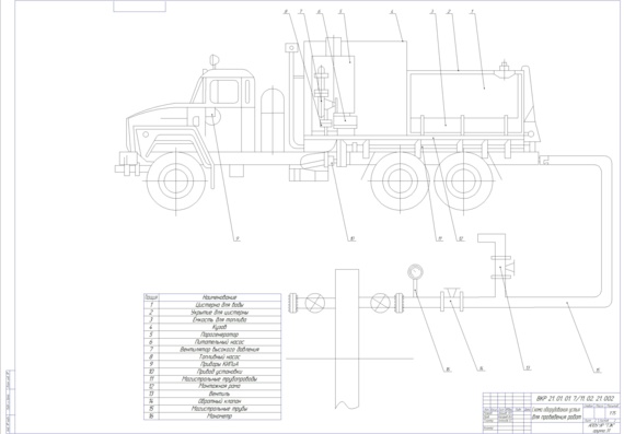 Drawing of SGP mobile steam plant. Diagram of wellhead equipment for works