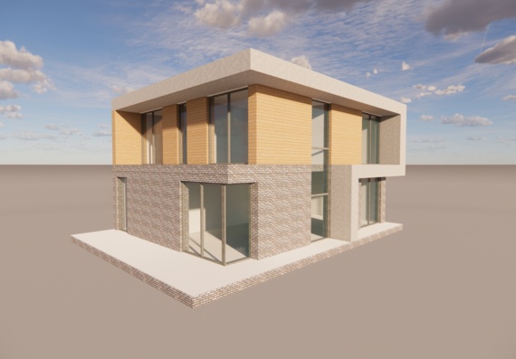 Haftek house 150sq m with flat roof