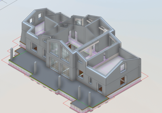 3D жилого дома в ревите