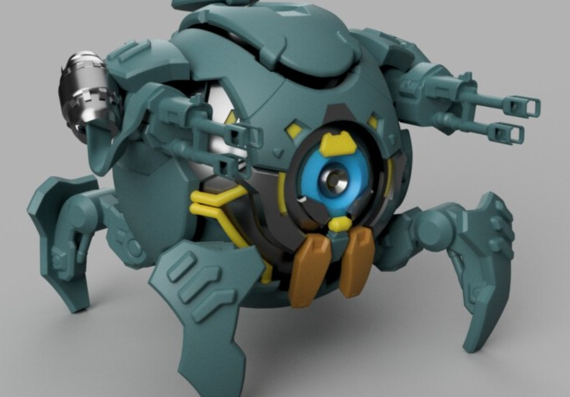 Wrecking Ball 3D model for 3D printing - Overwatch - Statue/Christmas ball/Hammond/hamster/fur robot/Blizzard