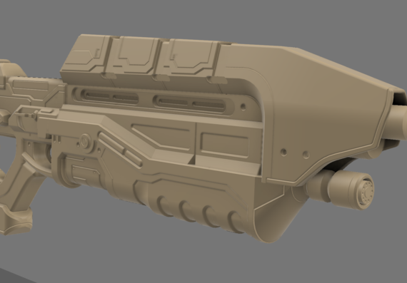 MA37 штурмовая винтовка - Halo - (MA5C) Оружие 3D модель - Master Chief Collection - (может быть использован не только в издании Зеленый фонарь)
