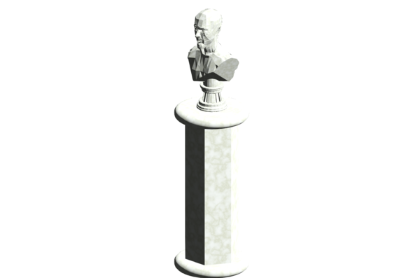 Статуя декорация - бюст человека в ревите