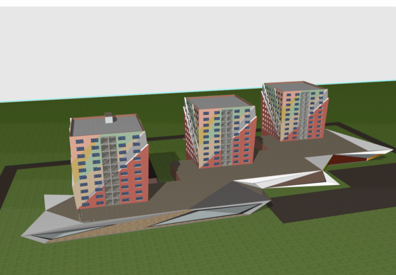 Residential complex in archicade - exchange rate