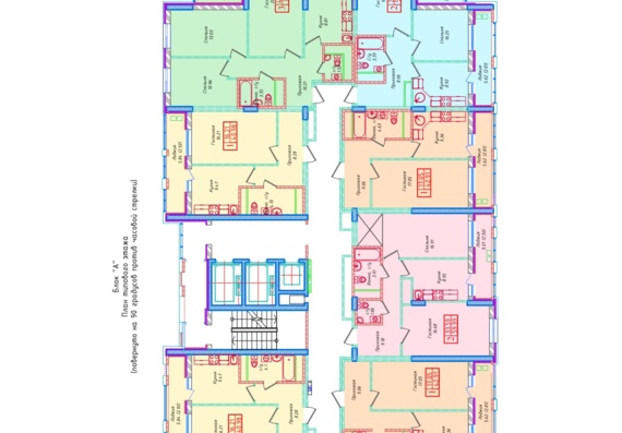 Typical floor plan of a residential building in Nur-Sultan