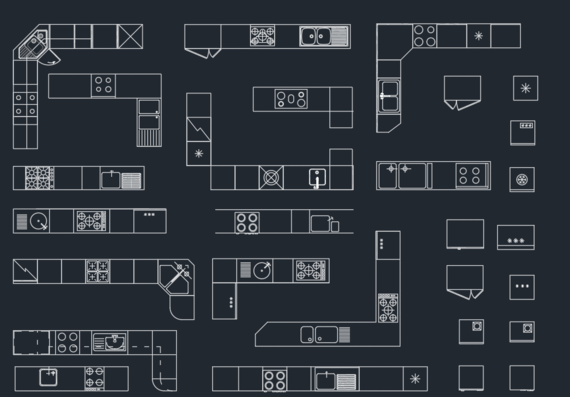 Kitchen furniture layout