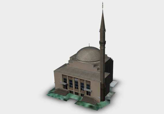 Model mosque in sketch