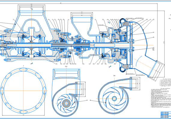 Design of turbo pump unit for the engine of the first stage of the rocket based on the analogue RD107