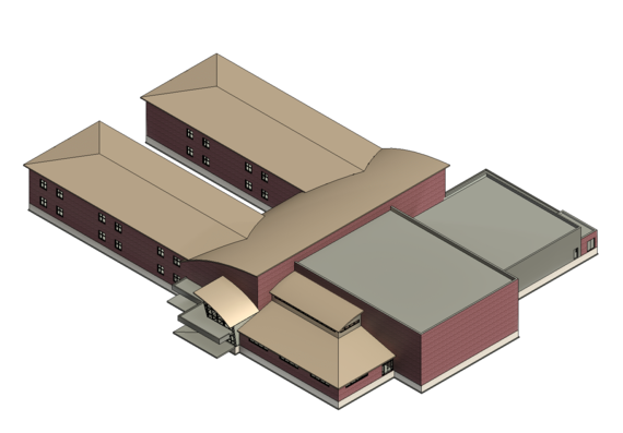 Архитектура начальной школы - 3D