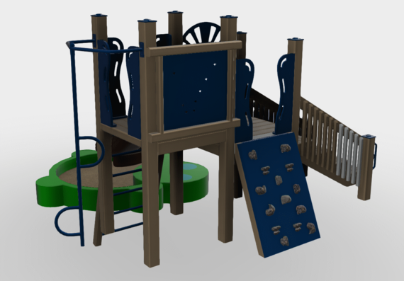 Детская площадка - 3D в sketchup