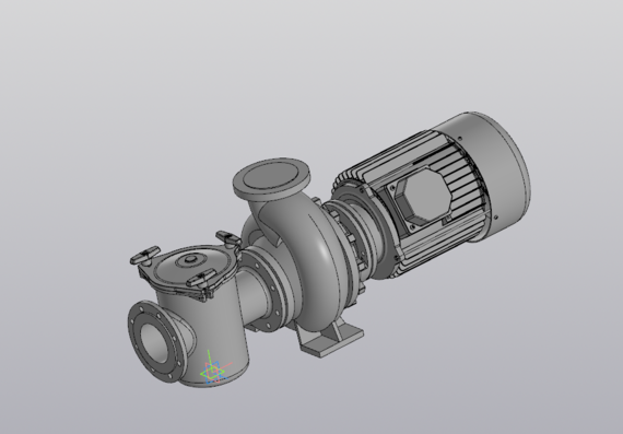 Hydraulic pump 3D in compass