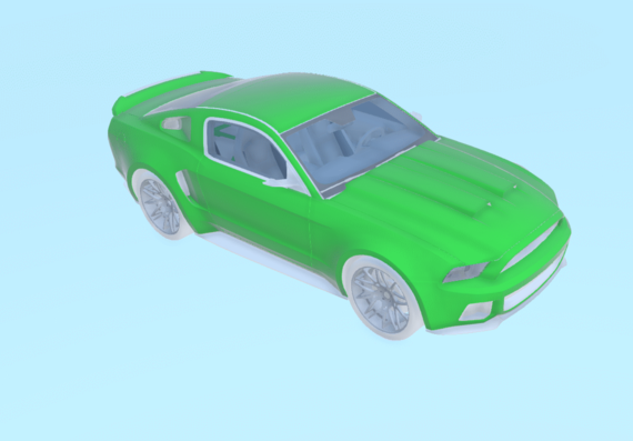 Мустанг GT FR 3D модель