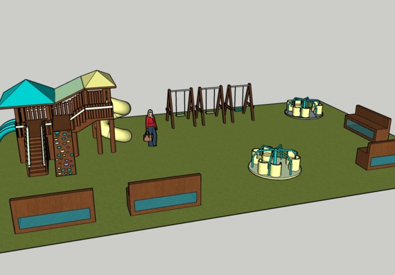 Детская площадка и парковая зона