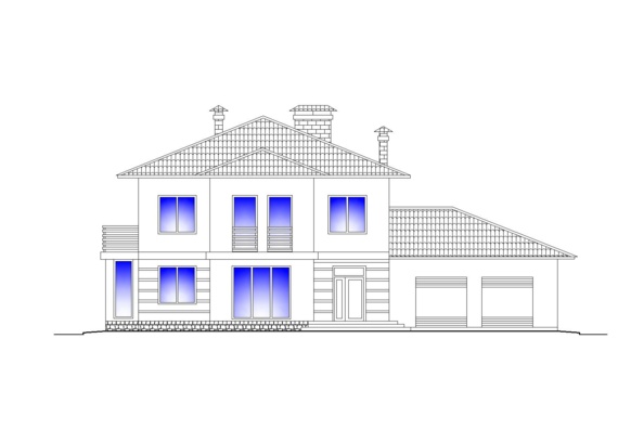 Design of brick two-story house