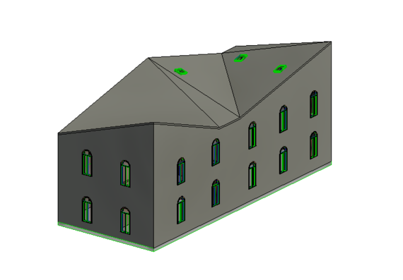 Model of 2-storey building for educational purposes