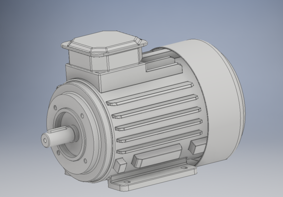 3D модель двигателя АИР71В2